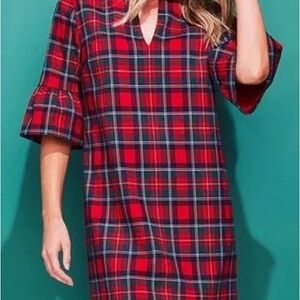 Vineyard Vines Red and Navy Plaid Mini Dress